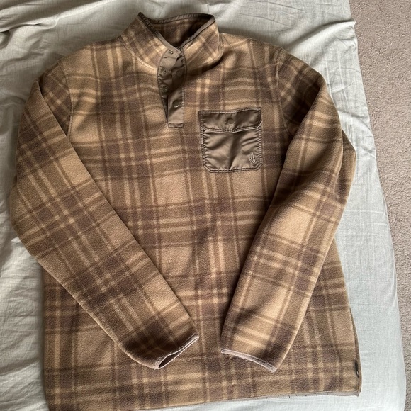 Mens volcom Plaid fleece Pullover Sweater - Picture 1 of 3